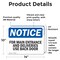 Signmission For Main Entrance And Deliveries Use Back Door OSHA Notice Sign, Vinyl Decal, 14in W x 10in L, 2PK OS-2PACK-NS-D-1014-L-12854 - alternate 2